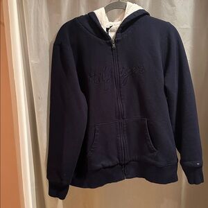 Tommy Hilfiger Blue Faux Fur Lined Hoodie Size XXL